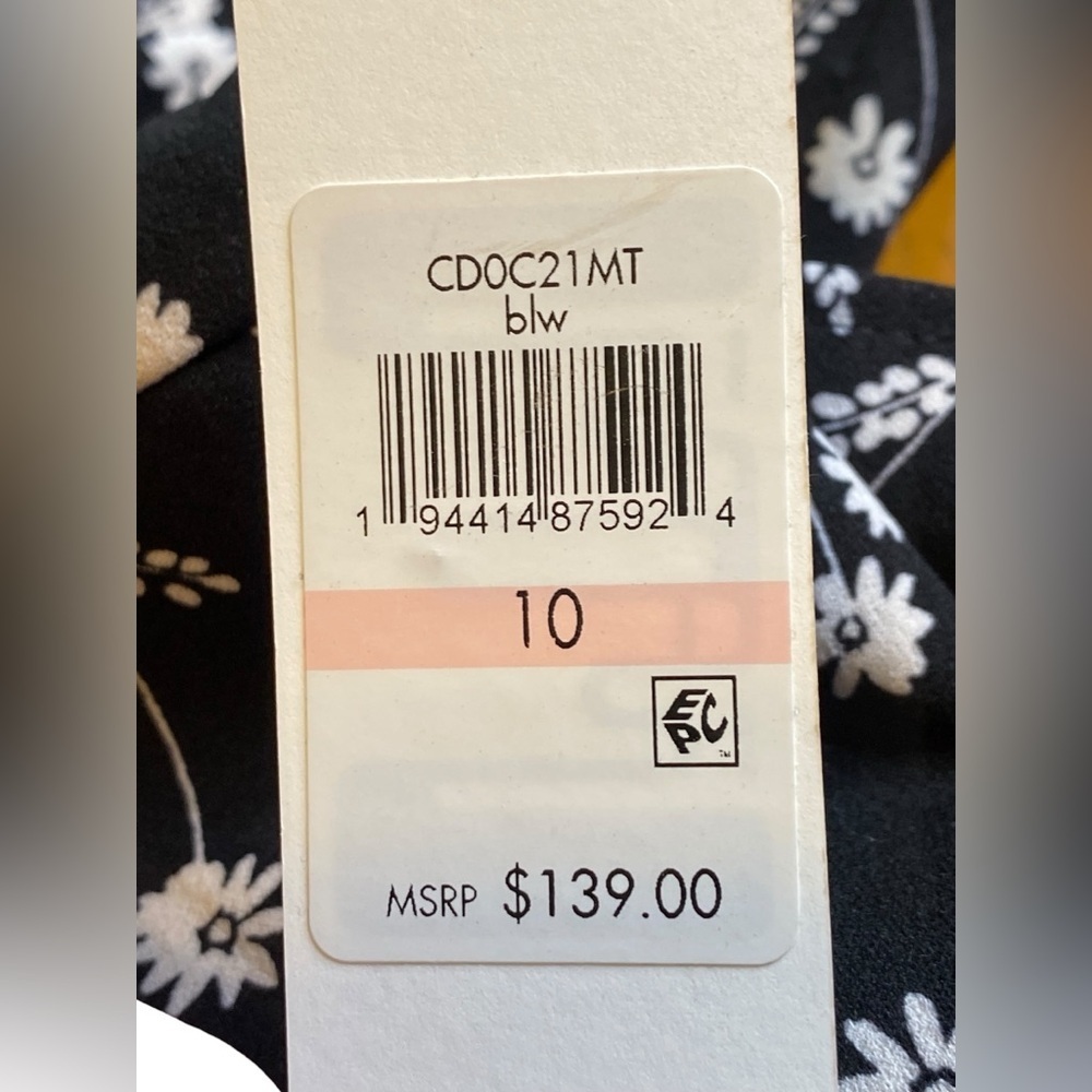 Calvin Klein Black & White Sleeveless Wide leg Jumpsuit Women’s Size 10 NWT - Picture 15 of 16